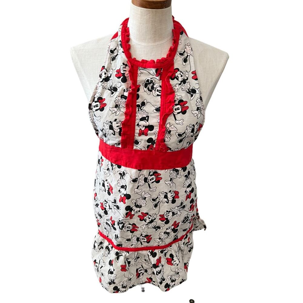Kids Apron Bundle Disney Minnie Mouse Full Apron Floral Birthday Apron